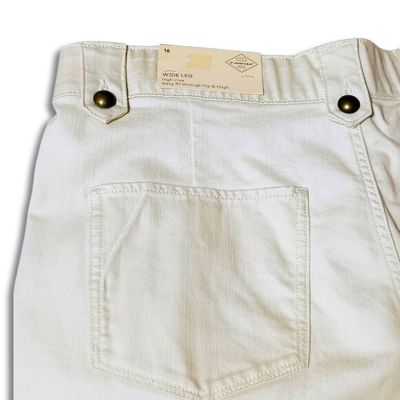 St. John’s Bay Wide Leg Pants Birch High Rise Easy Fit Stretch Size 16 NWT - Picture 7 of 10